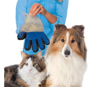 Luva Tira Pelos Magnética Para Cães E Gatos Azul