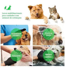 Luva Tira Pelos Magnética Para Cães E Gatos Azul