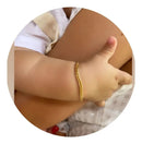 Pulseira Infantil Menino Banhada Ouro 18k 13cm Dourado