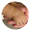 Pulseira Infantil Menino Banhada Ouro 18k 13cm Dourado